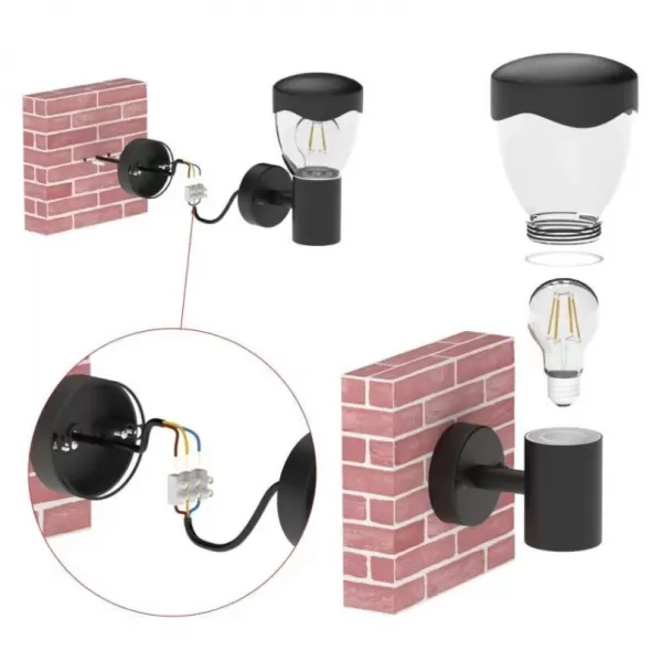 EMOS ZGA040P LED zahradní svítidlo nástěnné E27,IP44,MAX 15W
