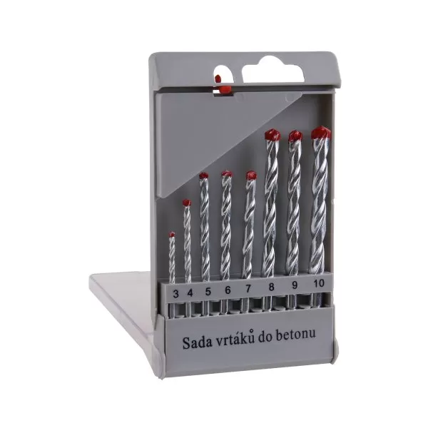 Sada vidiových vrtáků WESTBERG 3-10mm, PVC 8ks