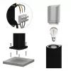 EMOS ZGL0C0P LED zahradní svítidlo sloupek E27,IP54,MAX 25W