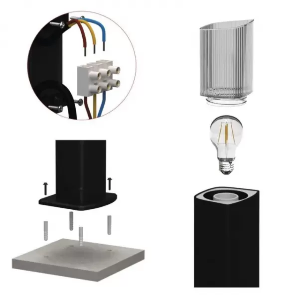 EMOS ZGL0C0P LED zahradní svítidlo sloupek E27,IP54,MAX 25W