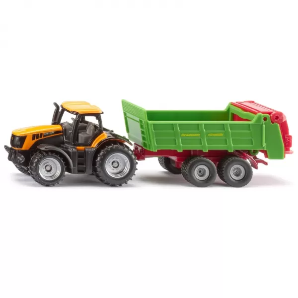 SIKU Blister- Traktor JCB s univerzálním rozmetadlem Strautmann