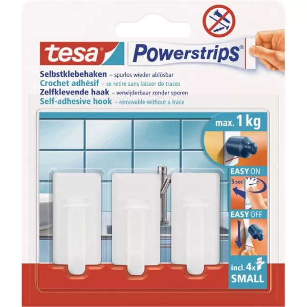 Háček TESA lepící Powerstrips S klasik bílý