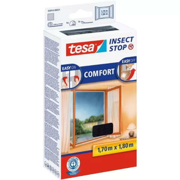 Síť TESA proti hmyzu Comfort 1,7mx1,8m černá