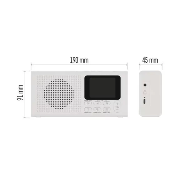 EMOS DAB FM BLUETOOTH RÁDIO P-600W BÍLÁ E0091