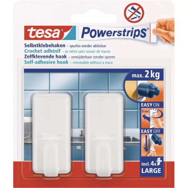 Háček TESA Powerstrips velký bílý