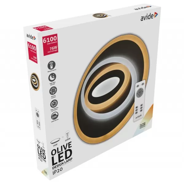 NIPEKO LED OLIVE 76W + ovladač CCT 6100Lm
