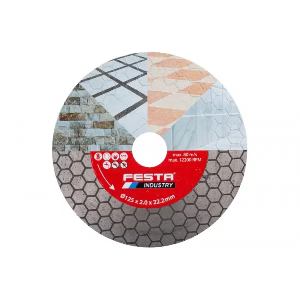 Kotouč diamantový FESTA INDUSTRY řezný 125x2.0x22.2mm 8590804102694