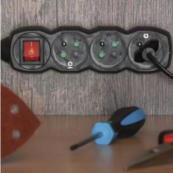 EMOS Prodlužka 4Z 3m černá, vyp. PC1413R