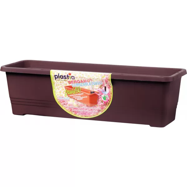 Truhlík samozavlažovací BERGAMOT 50cm čokoládový