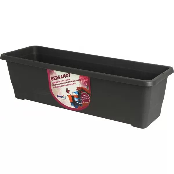 Truhlík samozavlažovací BERGAMOT 50cm antracit