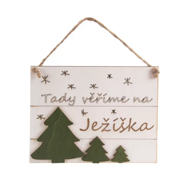 Pergamen dřevo bílý ,,Ježíšek,, 21x17 cm