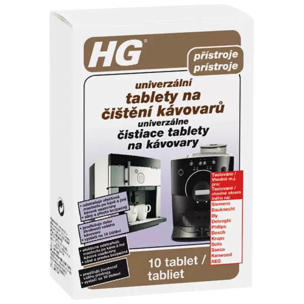 HG univerzální tablety na čištění kávovarů