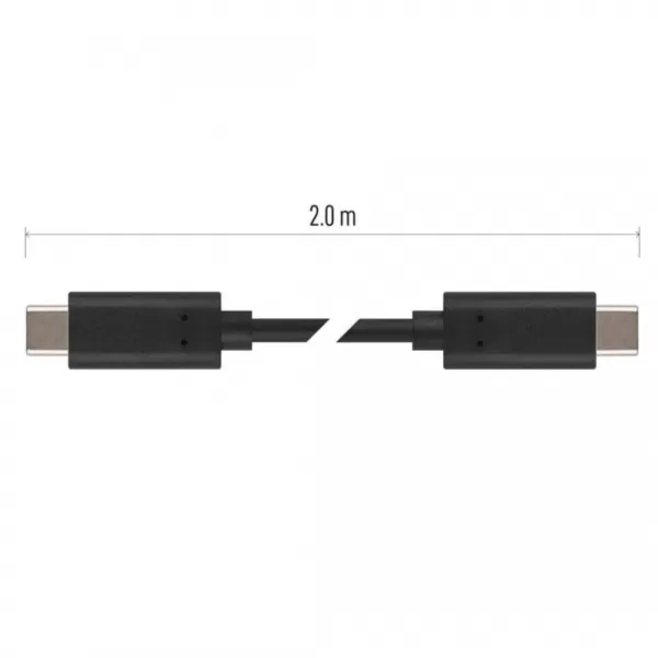 EMOS Nabíjecí a datový kabel 2.0 USB-C/USB-C, 2m černý SM7029BL