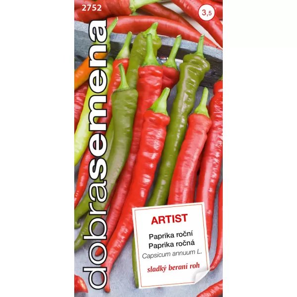 Dobrá semena Paprika zel. beraní roh - Artist, sladký 40s