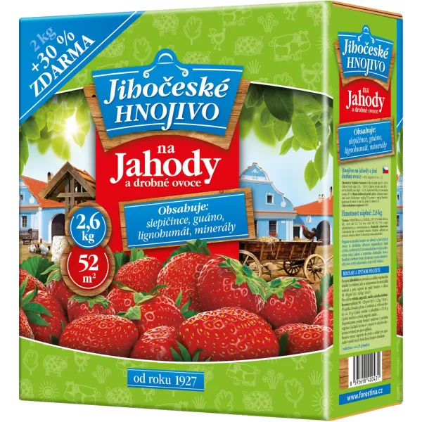 Jihočeské hnojivo - Jahody a drobné ovoce 2kg + 30% zdarma