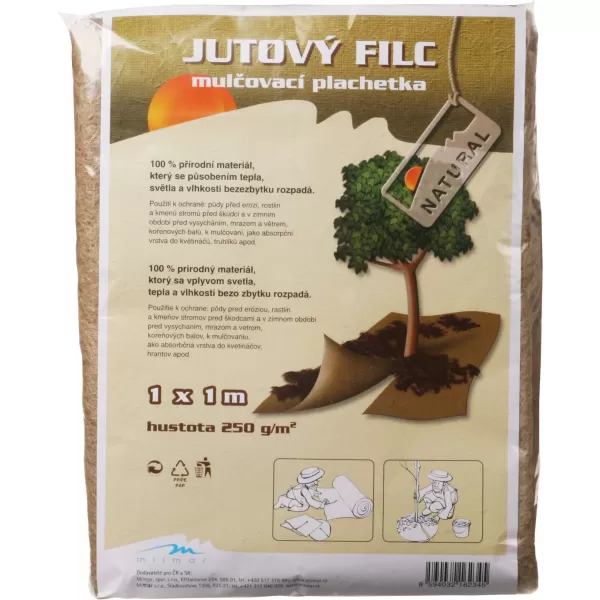 Jutový filc - plachetka 1 x 1 m