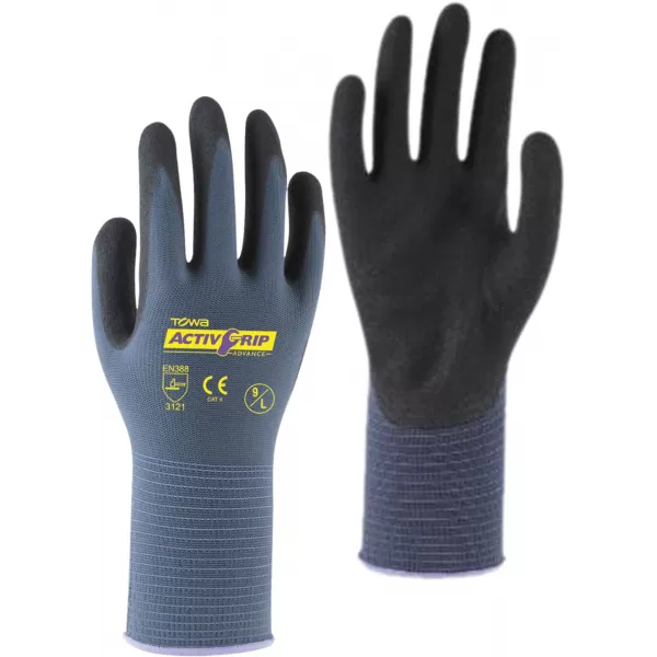 Rukavice AktivGrip Advance šedofialové vel. 8/M Rosteto