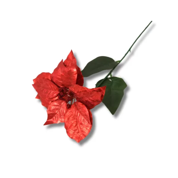 Dekorace - Vánoční hvězda single 70cm lesklá
