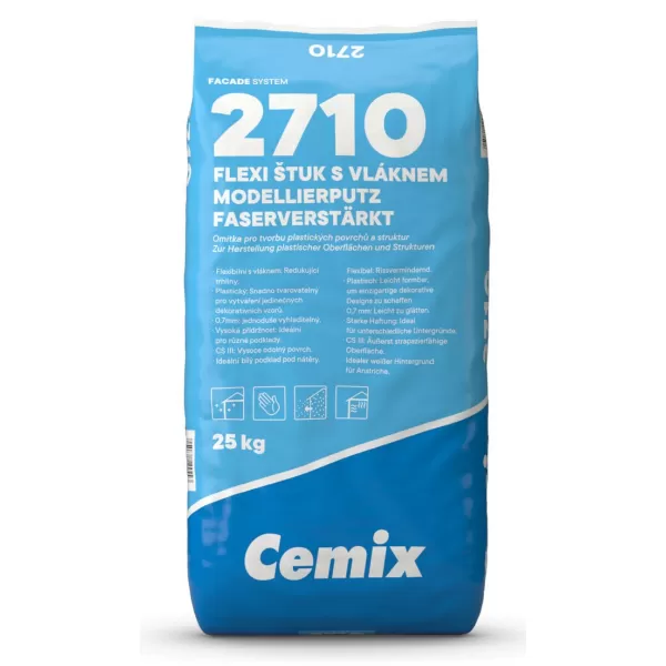 CEMIX 2710 Štuk flexi s vláknem 25kg (48ks)