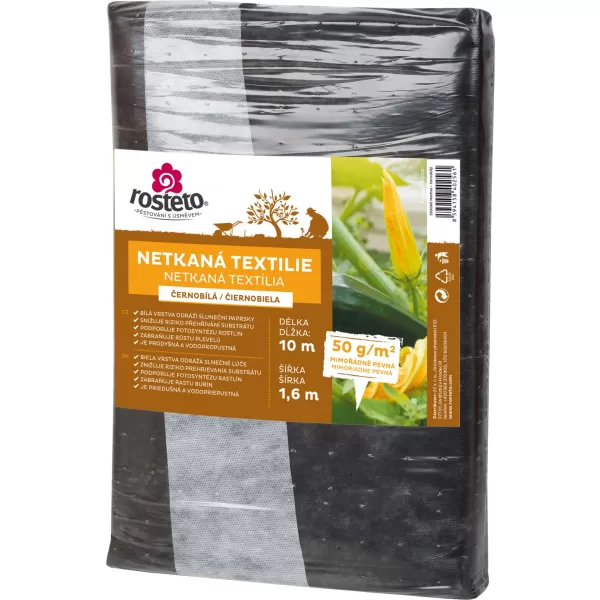 Neotex / netkaná textilie Rosteto - černobílý 50g šíře 5 x 1,6 m