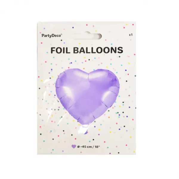 Balónek fólie srdce fialový 45 cm