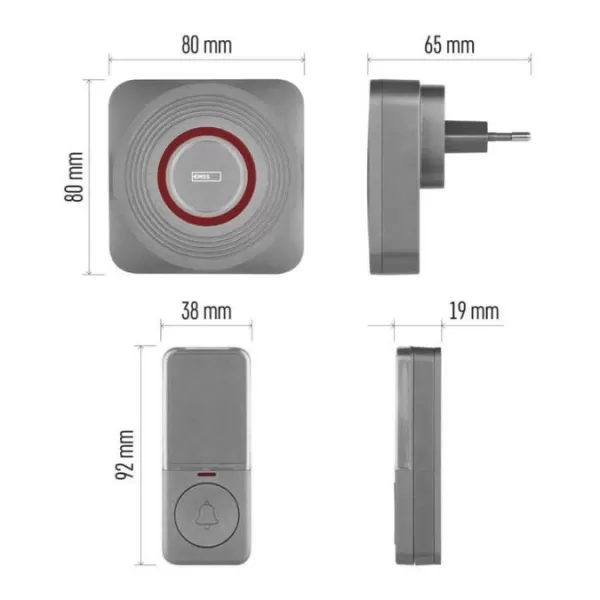 EMOS GOSMART Zvonek bezdrátový AC P5735SS