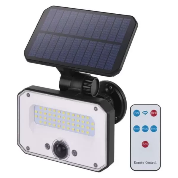 EMOS Solární LED reflektor SPILO s pohybovým čidlem, černý, 1500lm teplá bílá ZG131S