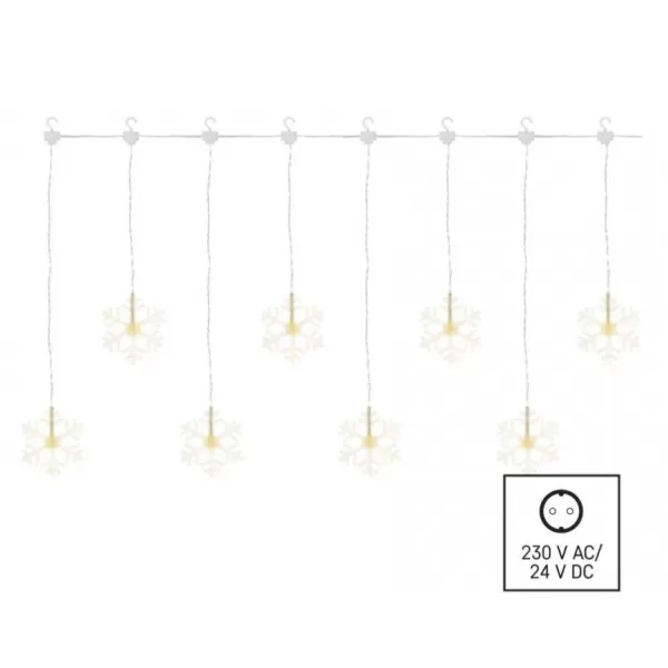 EMOS 8LED ACRYLIC SNOWFLAKE WW (DCGW06)