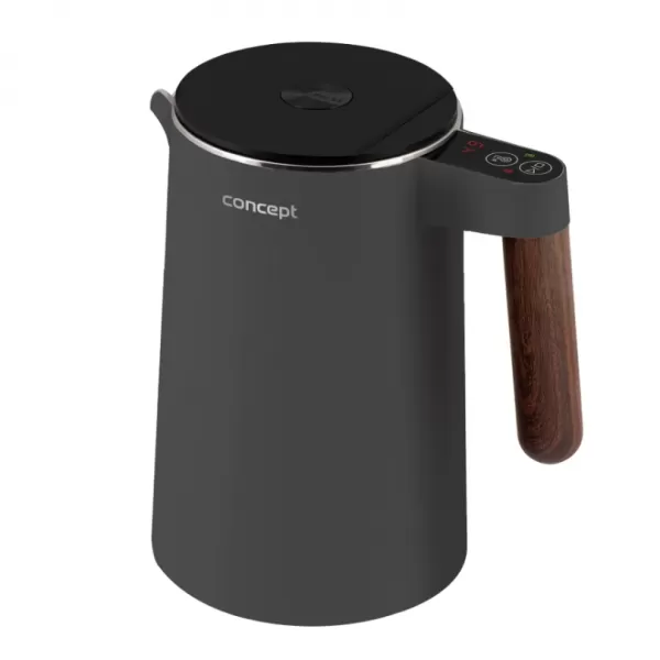 CONCEPT Rychlovarná konvice s regulací teploty 1,5 l NORWOOD, tmavě šedá RK3305
