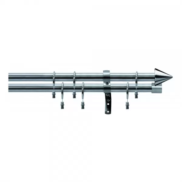 Dvojitá záclonová souprava PALMA 16/160cm, ušlechtilá ocel