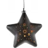 NIPEKO Dekor.hvězda černá 19cm LED