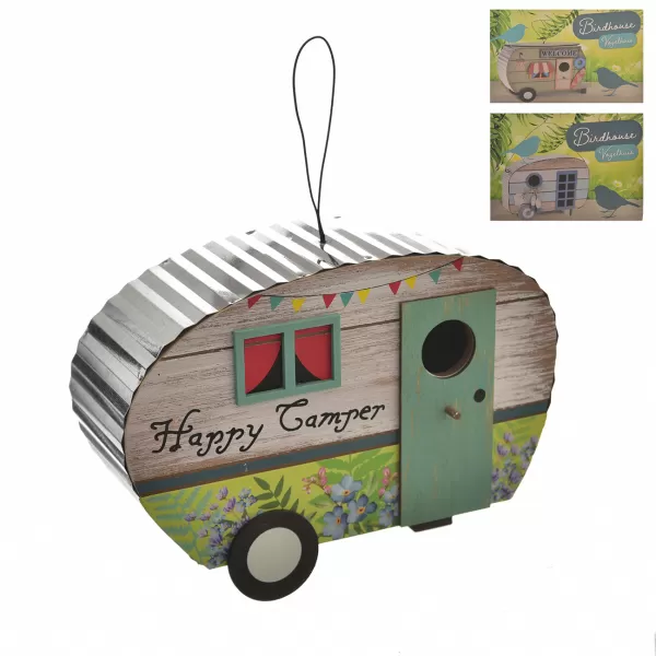Ptačí budka dřevo karavan 23x7x18 cm 3ASS