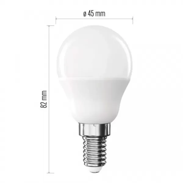 EMOS LED žárovka Classic Mini Globe E14/4,2W (40W)/470lm/neutrální bílá ZQ1E23
