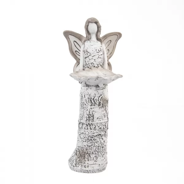 Anděl/pítko pro ptáčky magnesium 15x12x38 cm