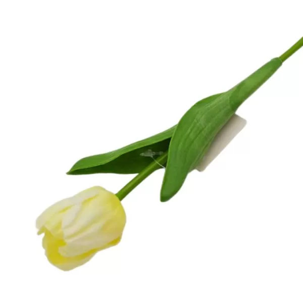 Dekorace - Tulipán pěnový 30cm krémový