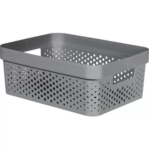 Úložný box INFINITY 11l recyklovaný plast tmavě šedý