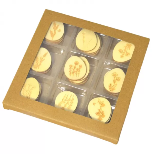 Dekorace - Přízdoby vejce dřevo box přírodní