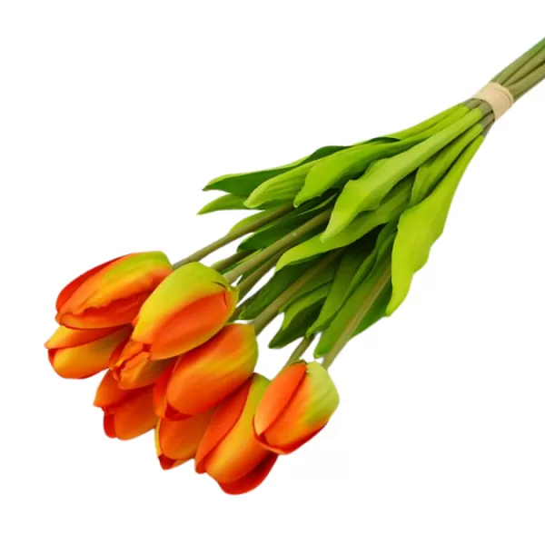 Dekorace - Tulipán 45cm oranžový