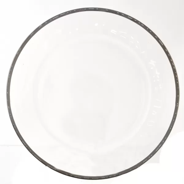 Tác sklo stříbrný pr. 33 cm
