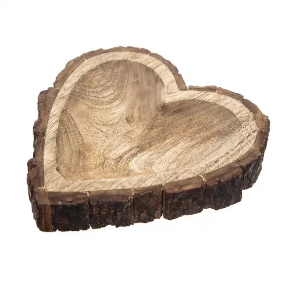 Tác mango/kůra srdce 22x22x3 cm