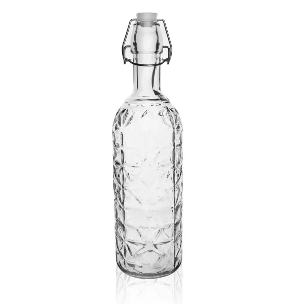 Láhev sklo/kov klip uzávěr 1,1 l Ela