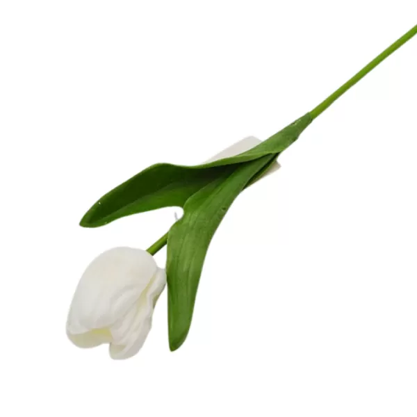 Dekorace - Tulipán pěnový 30cm bílý