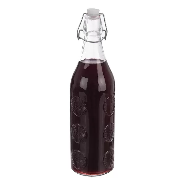 Láhev sklo/kov klip uzávěr 1,1 l Orange