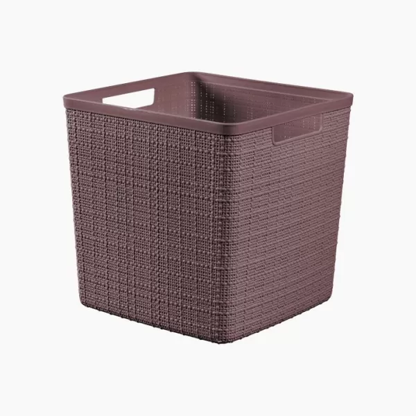 Košík Jute kostka hnědá