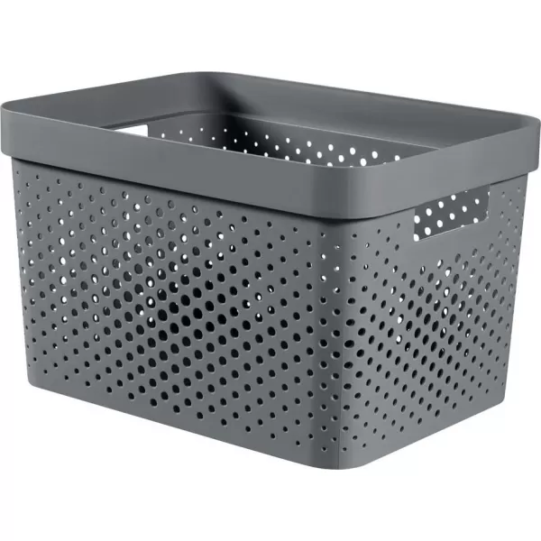 Box uložný INFINITY 17l recyklovaný plast tmavě šedý