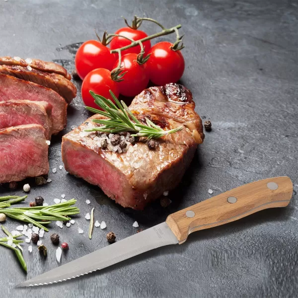 Nůž steak. nerez/bambusové dřevo 12,5 cm