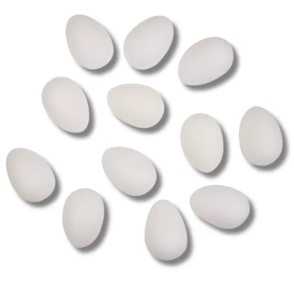 Dekorace - Vejce plast 6cm bílá