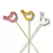 Dekorace - Ptáček dřevo 7cm zápich set