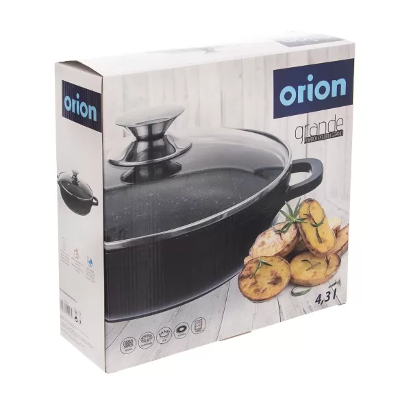 Kastrol GRANDE 4,3 l poklice sklo