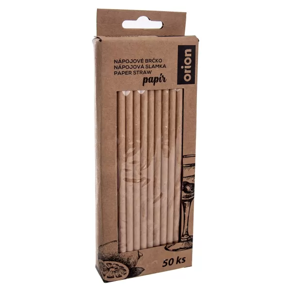 Brčko papír nápojové NATURE 50 ks 19,5 cm